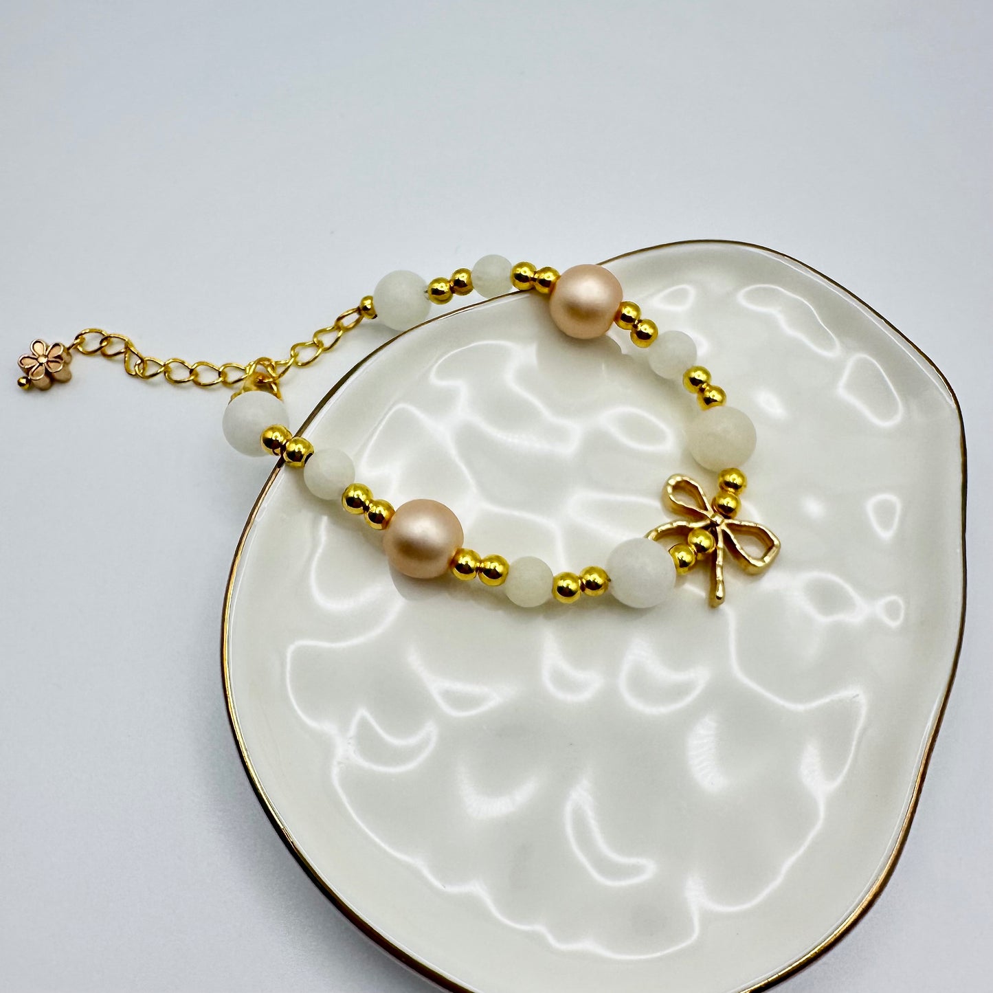 π« Rosy Ribbon Bracelet
