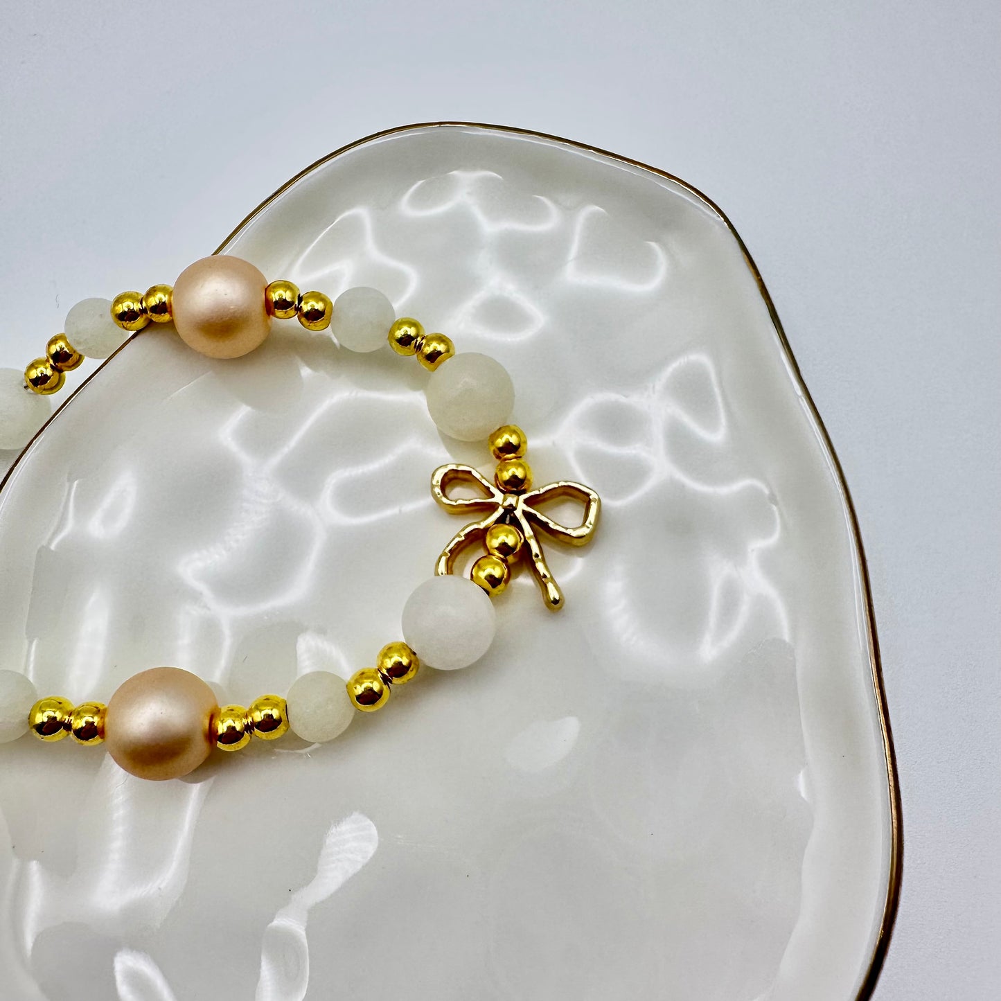 π« Rosy Ribbon Bracelet