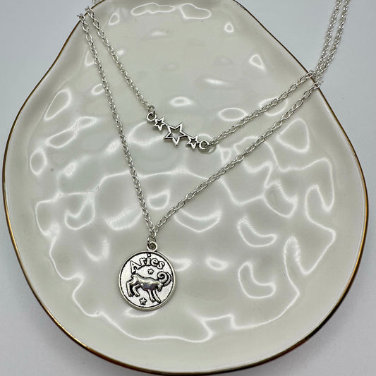 🌟 Starlit Aries Layered Necklace