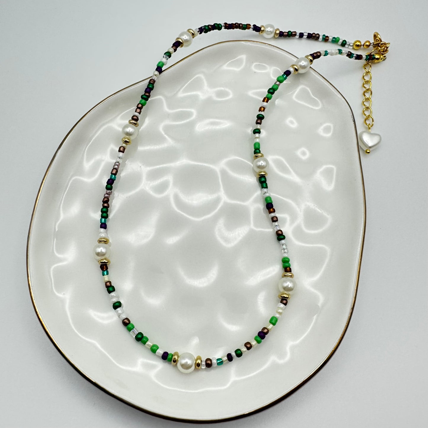 π Verdant Pearlette Beaded Necklace