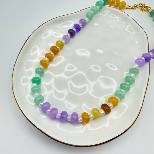 💜 Pastel Grove Strand Beaded Necklace