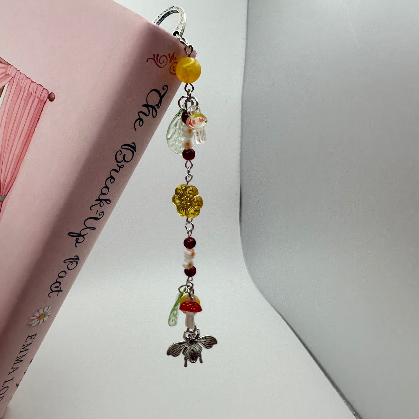 π Golden Nectar Bloom Beaded Bookmark