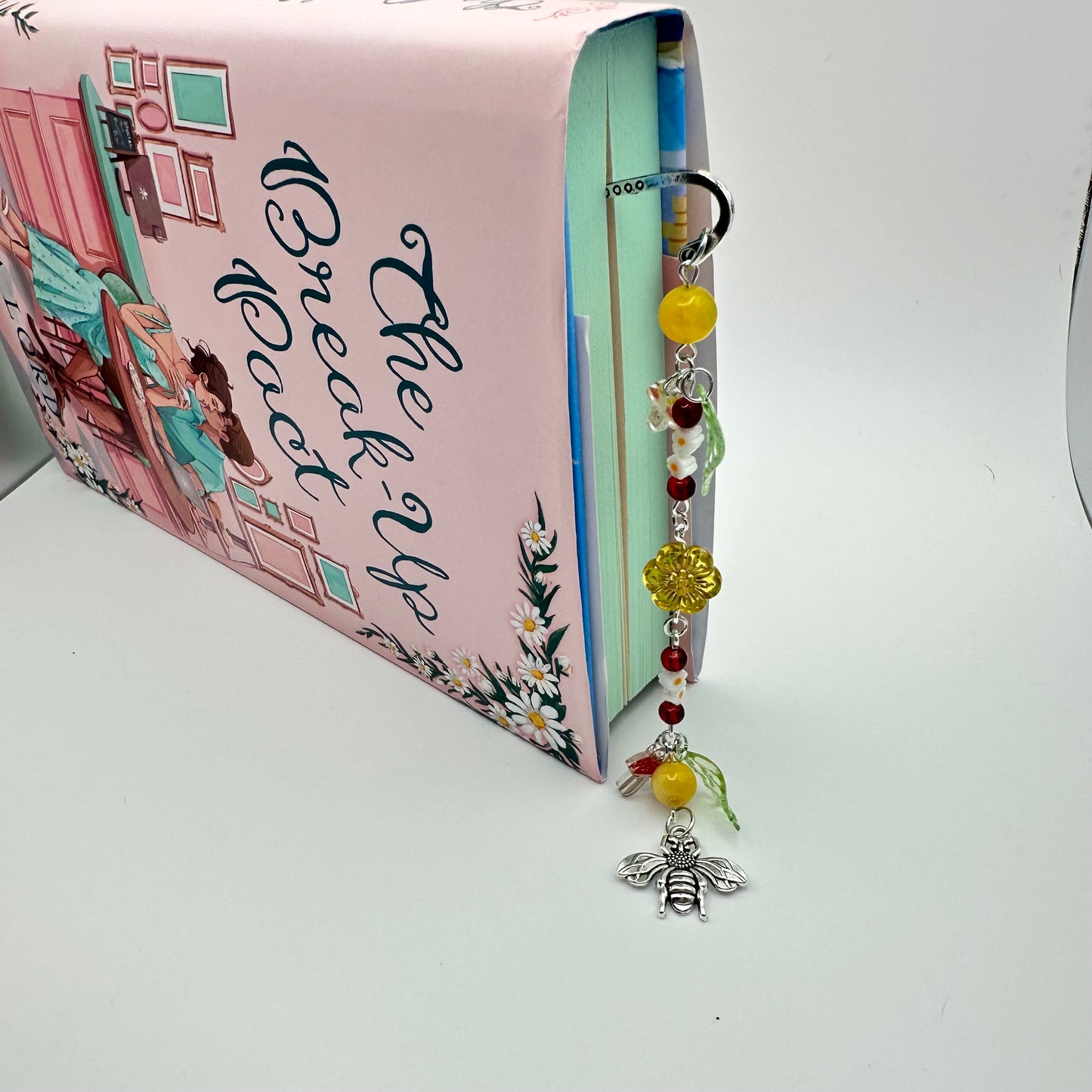 π Golden Nectar Bloom Beaded Bookmark