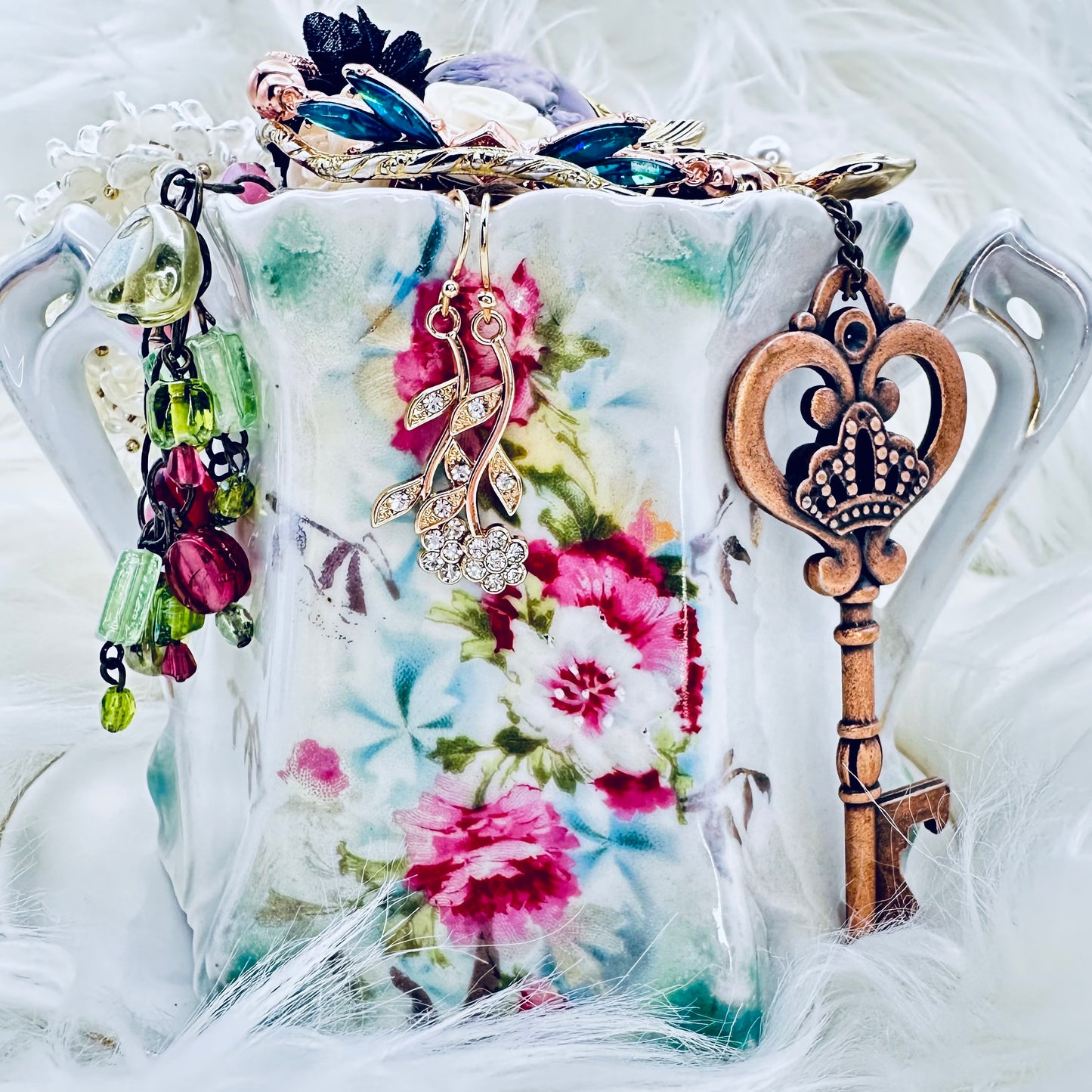Hidden Rose Arbor Mystery Jewelry Jar β Secret Garden Theme
