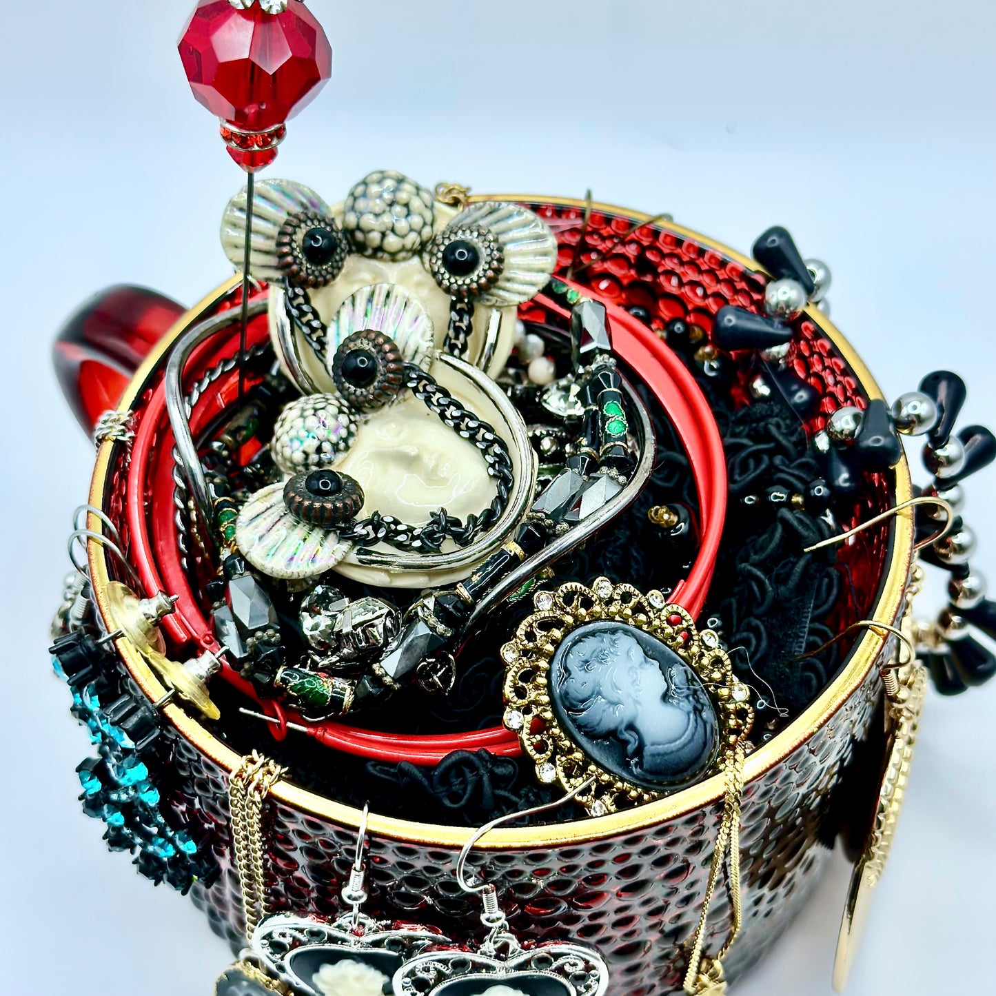 β€οΈ The Moonlight Parlor Collection: Crimson Parlor Mystery Jewelry Jar