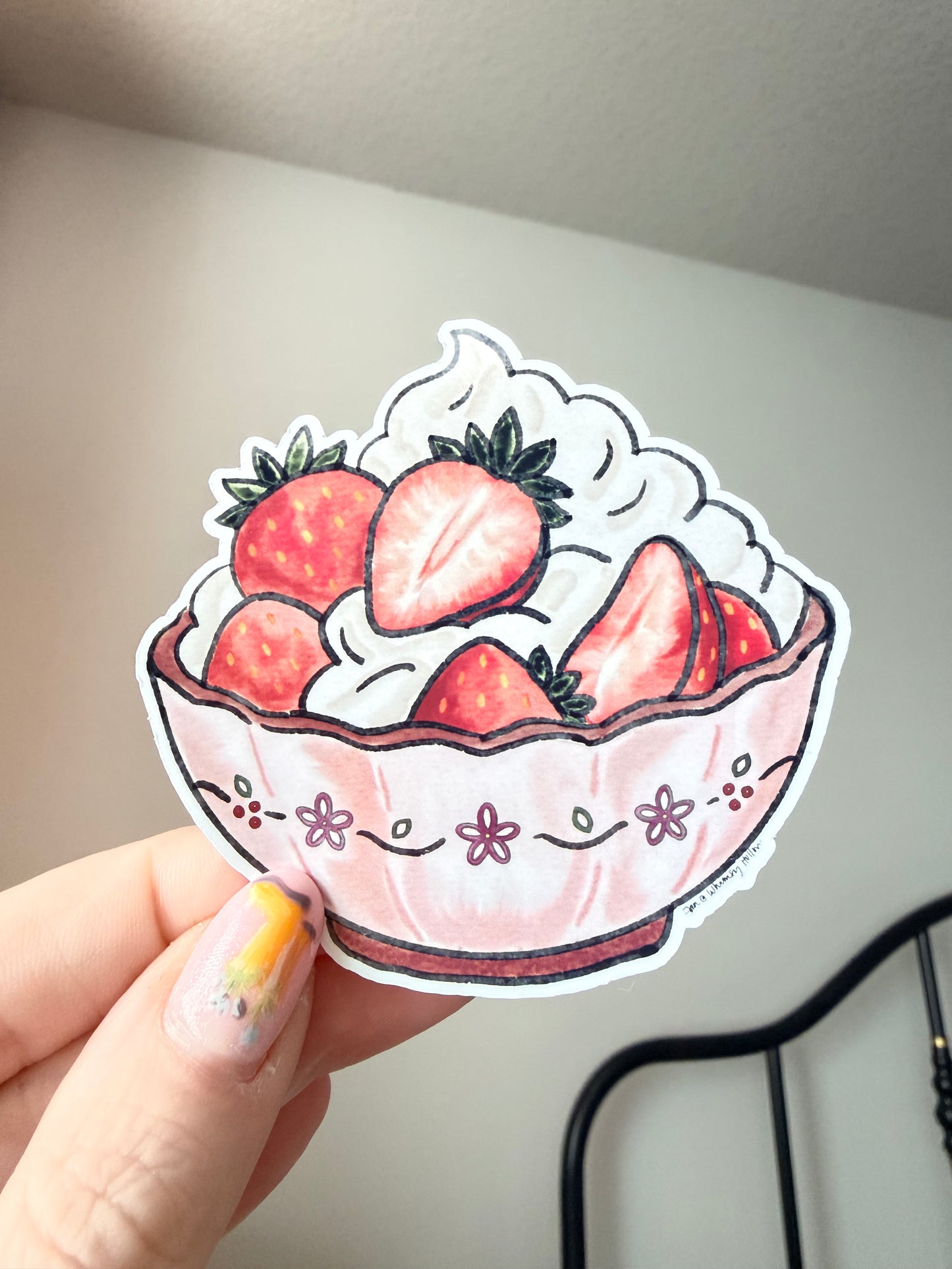 Strawberries & Cream Sticker