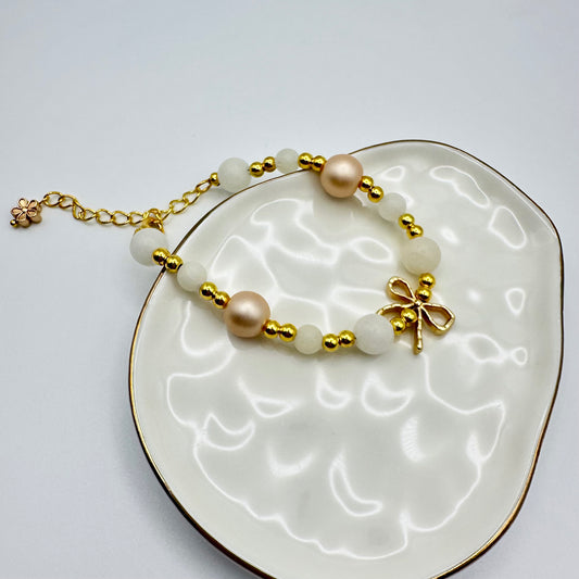 💫 Rosy Ribbon Bracelet