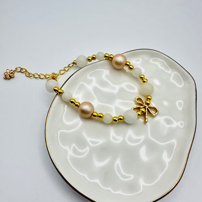 💫 Rosy Ribbon Bracelet