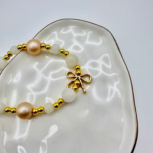 💫 Rosy Ribbon Bracelet