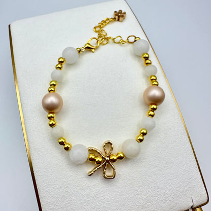 💫 Rosy Ribbon Bracelet