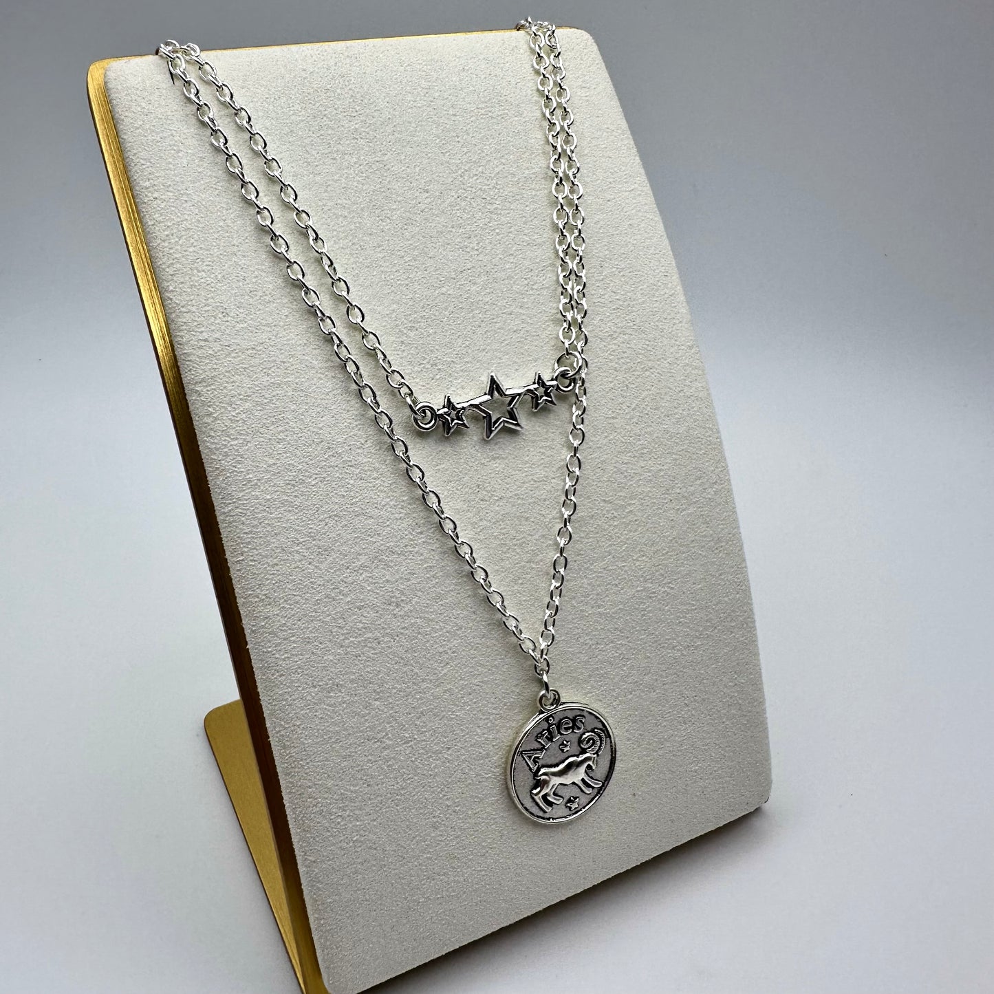 🌟 Starlit Aries Layered Necklace