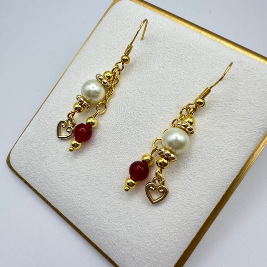 ❤️‍🔥 Crimson Charm Drop Earrings