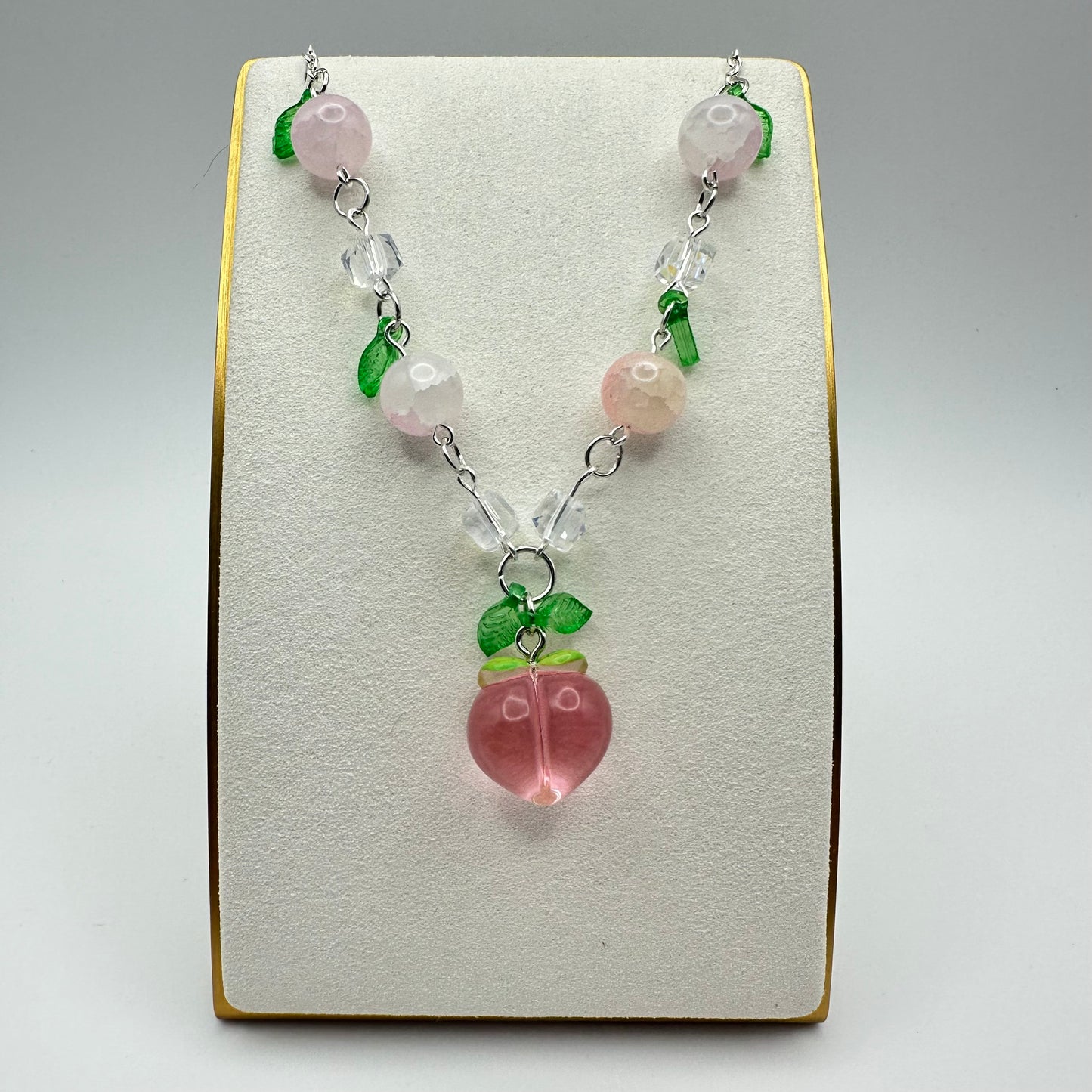🍑 Peachy Garden Glow Necklace