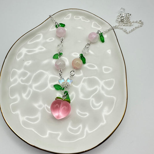🍑 Peachy Garden Glow Necklace