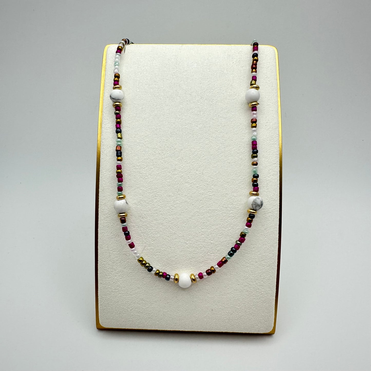 🌈 Threaded Whimsy Beaded Necklace