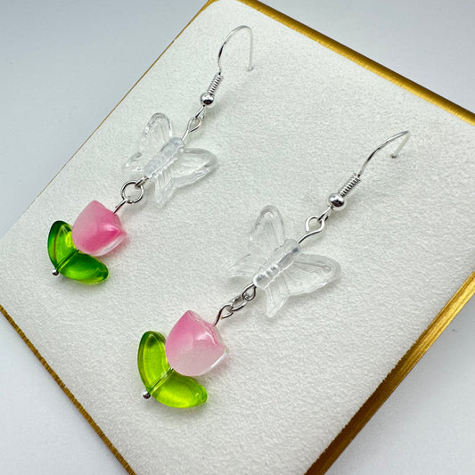 🌼 Butterfly Meadow Bloom Earrings