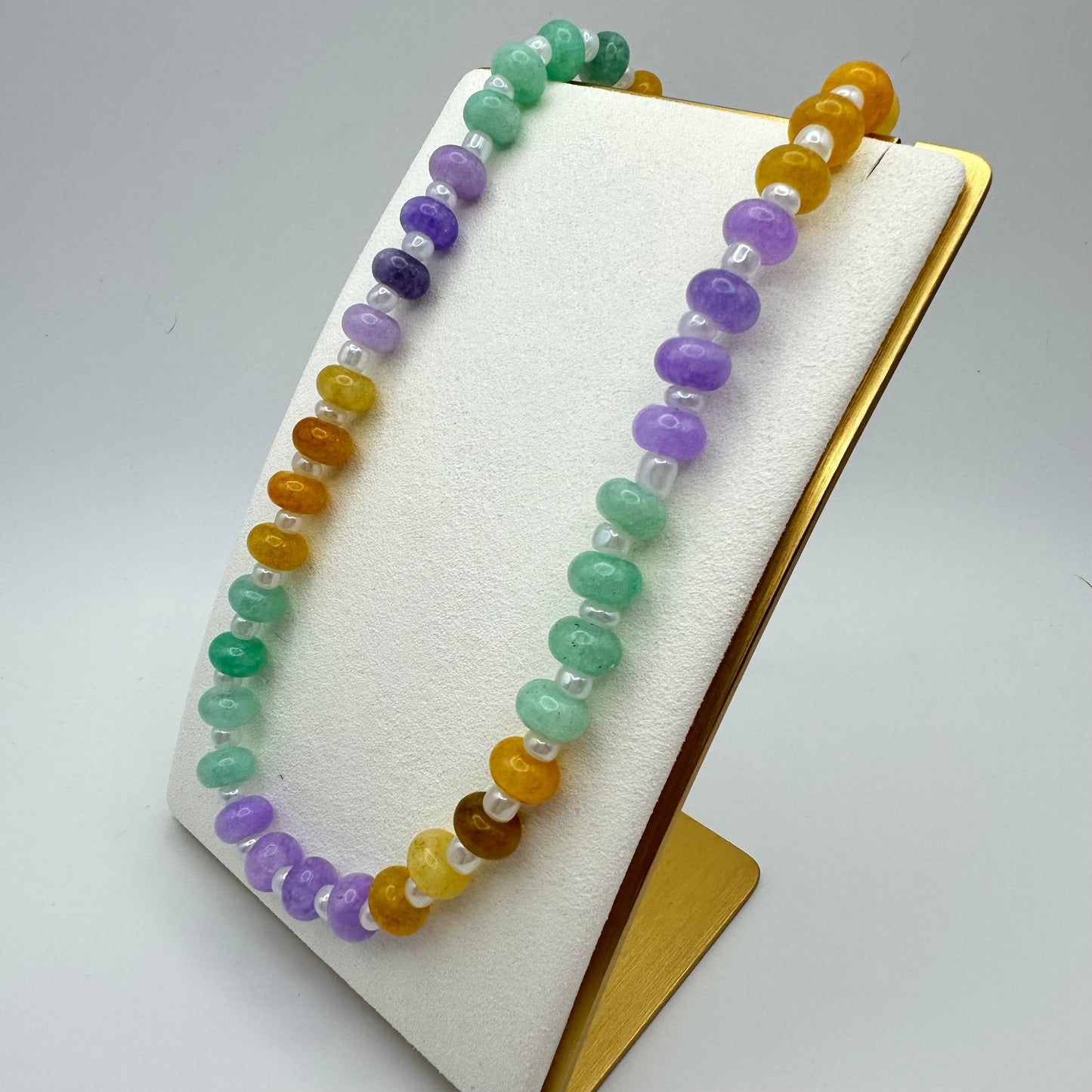 💜 Pastel Grove Strand Beaded Necklace