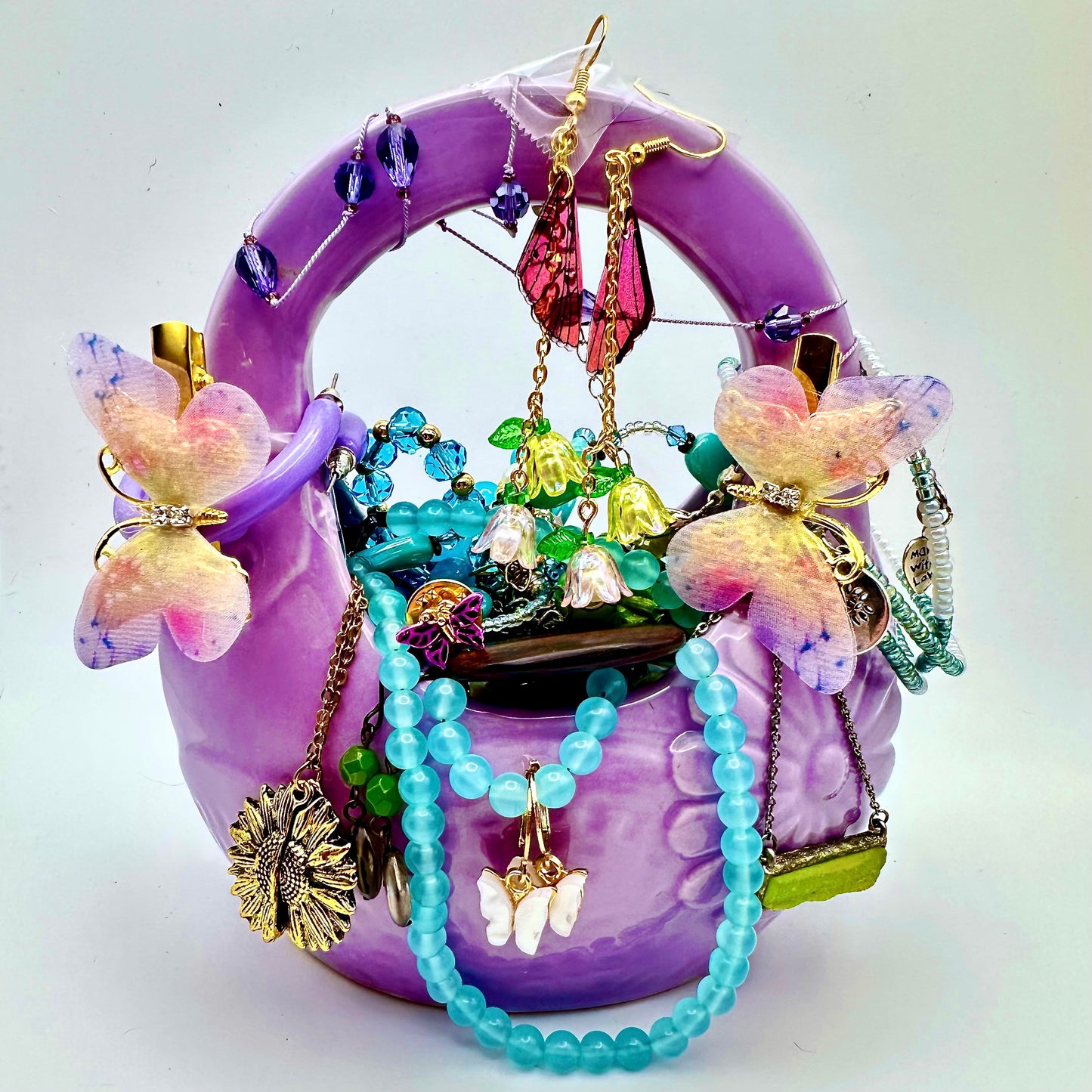 Fairy Meadow Charms Mystery Jewelry Jar