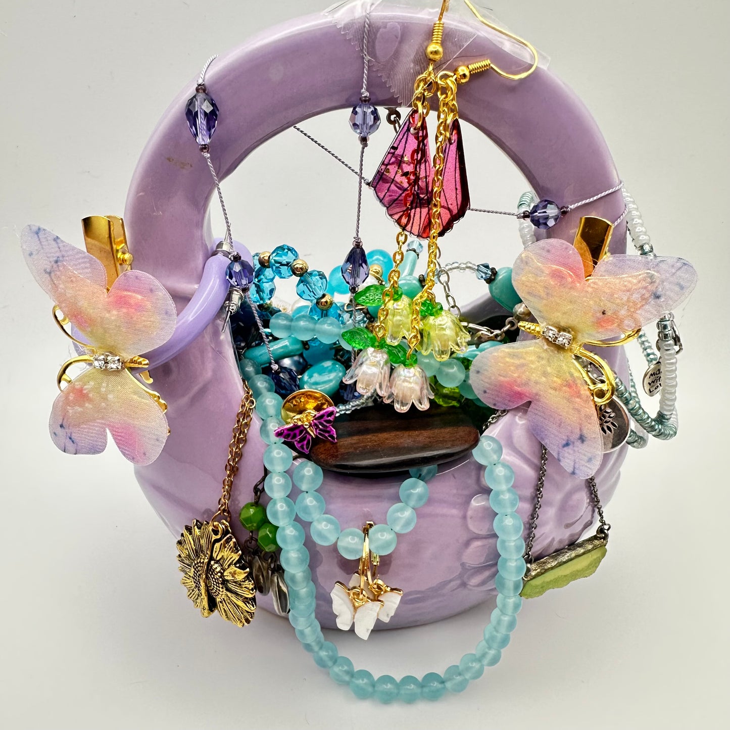 Fairy Meadow Charms Mystery Jewelry Jar