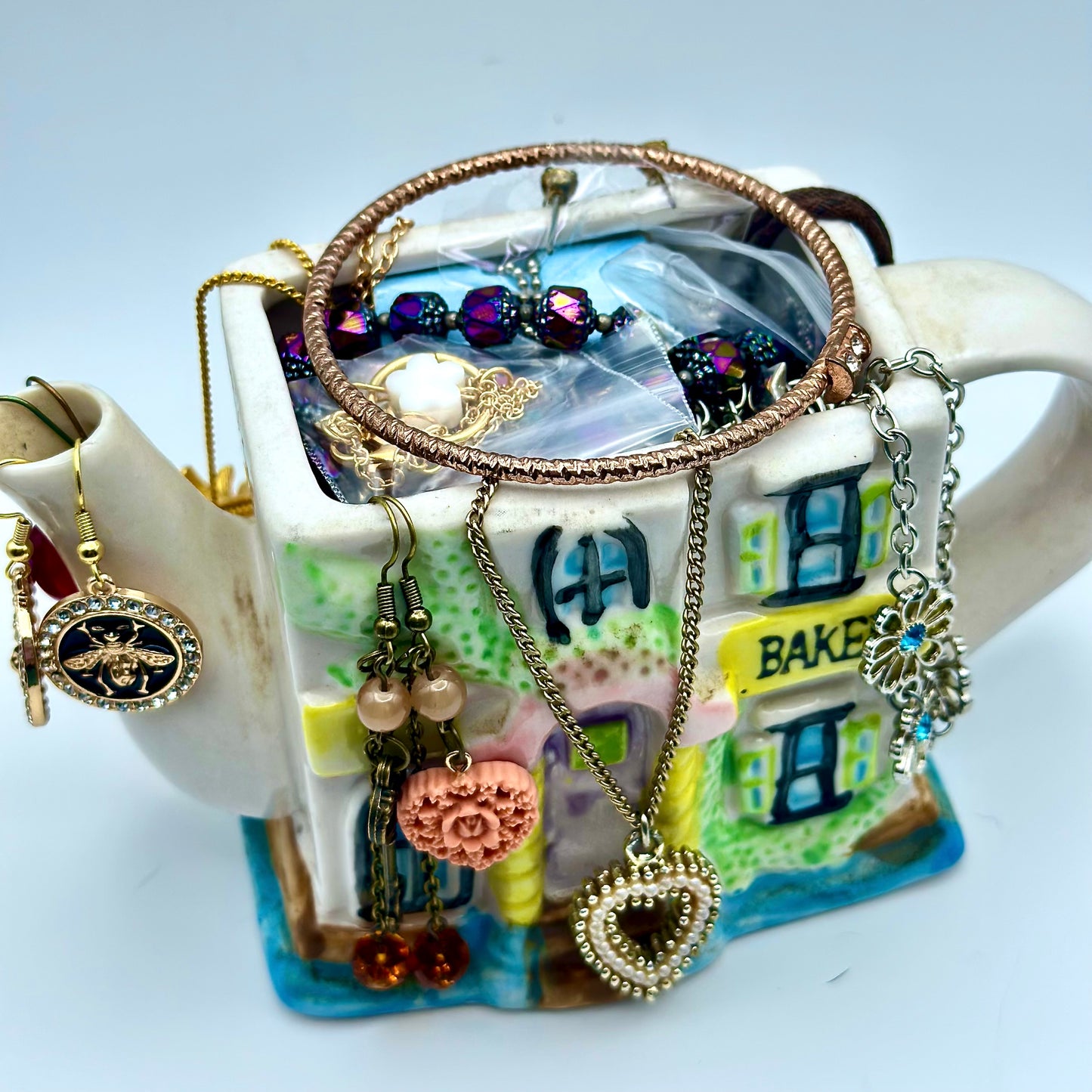 Storybook Cottage Mystery Jewelry Jar