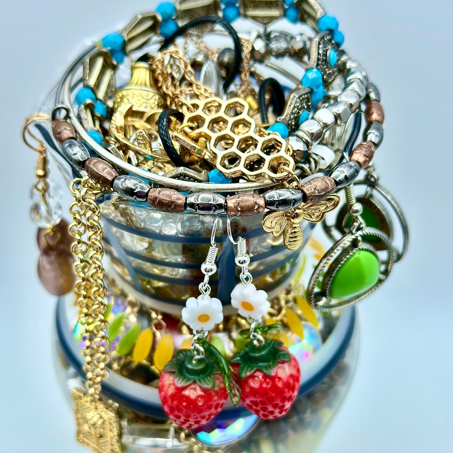 Honeybee Meadow Mystery Jewelry Jar