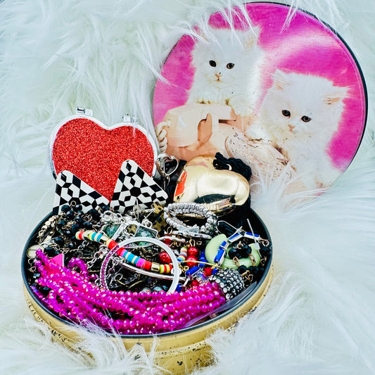 Purrfect Gossip Mystery Jewelry Jar – Y2K Kitschy Theme