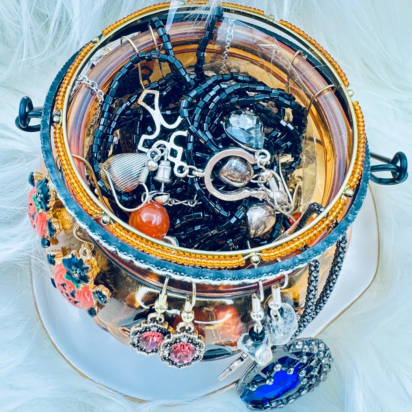 Autumn Ember Mystery Jewelry Jar – Halloween Gothic Theme