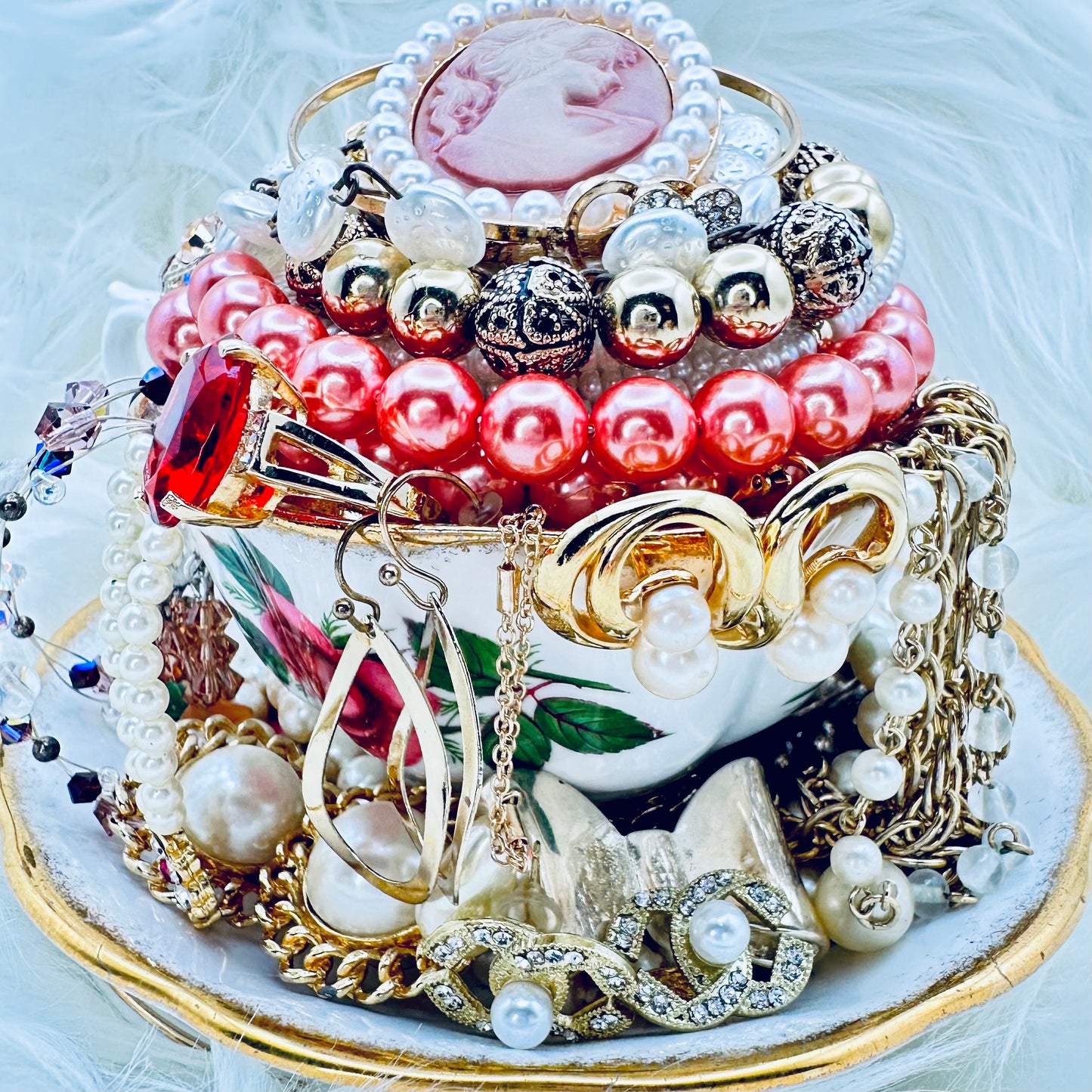 Rosewood Manor Mystery Jewelry Jar – Victorian Garden Theme