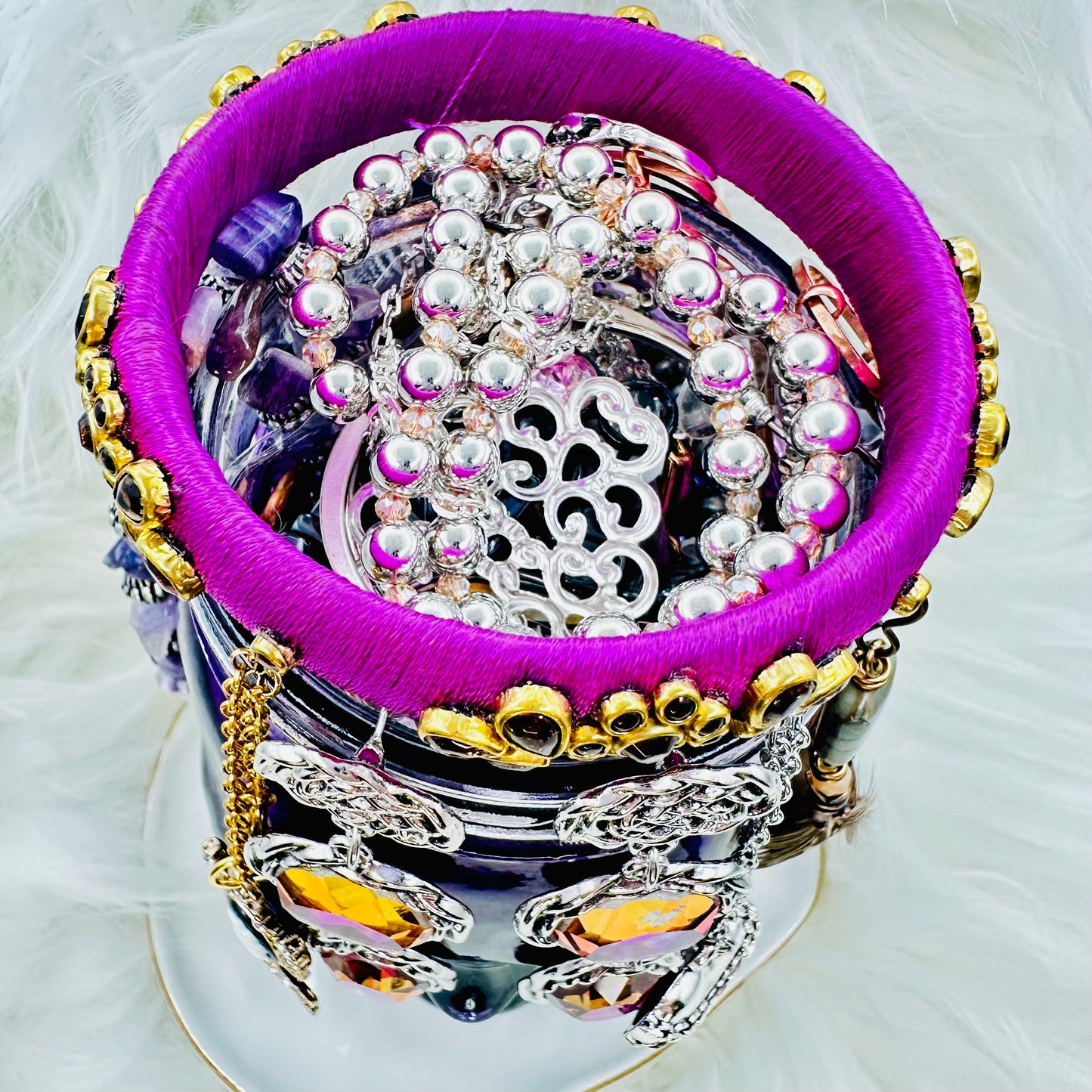 Moonlit Cathedral Mystery Jewelry Jar – Gothic Romance Theme