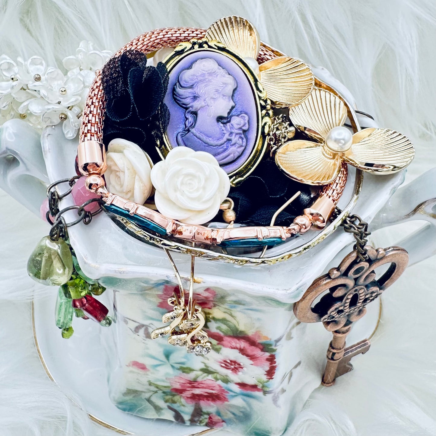 Hidden Rose Arbor Mystery Jewelry Jar – Secret Garden Theme