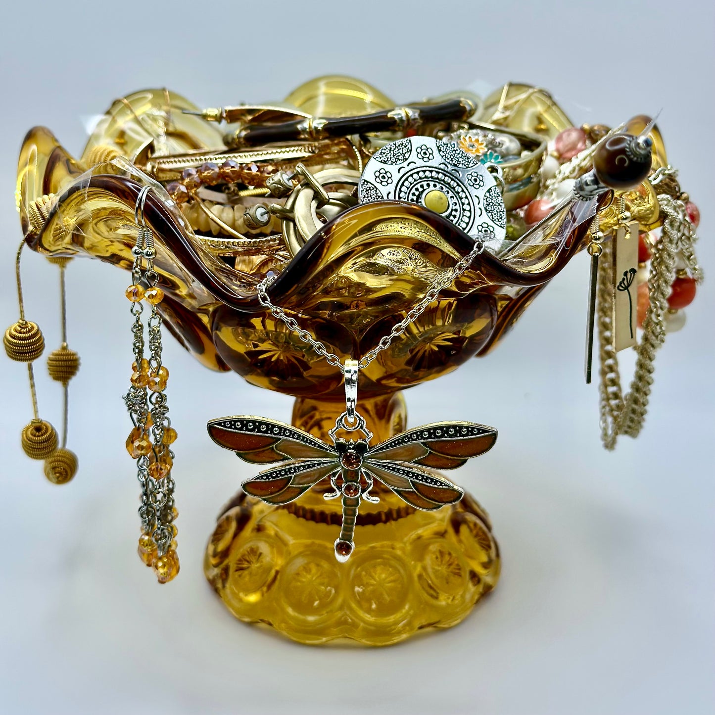 🍯 The Court of the Fae Collection: Golden Hearth Fairy Chalice Mystery Jewelry Jar