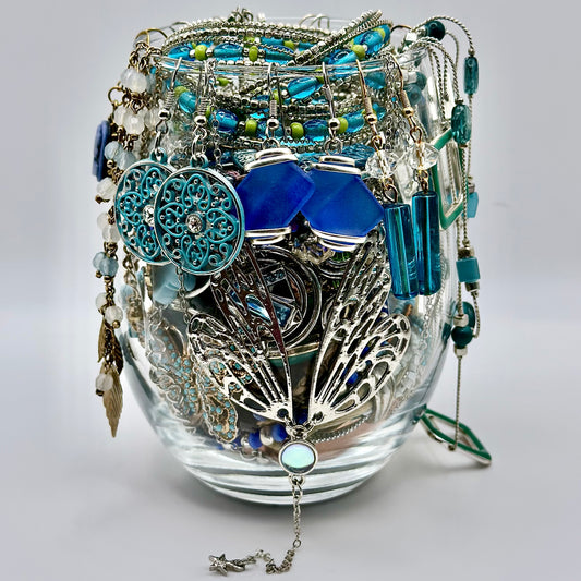 💙 The Court of the Fae Collection: Azure Fairy Glade Mystery Jewelry Jar